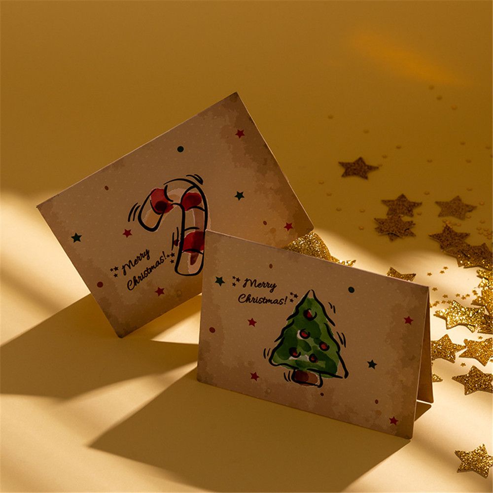 Set 6 Tấm Thẻ In Chữ Chúc Mừng Giáng Sinh/Đám Cưới/Sinh Nhật