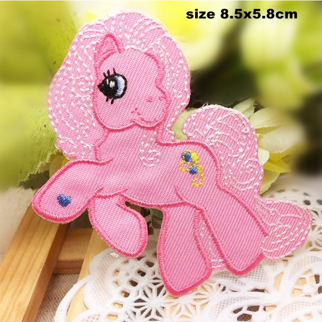 My little pony series Miếng Dán Vải Thêu Tay Màu Tím yuejiaer Mềm Mại hiếm Thêu Huy Hiệu Quần Áo Có Thể Ủi Được diy Trang Trí Điện Thoại Khách Sạn