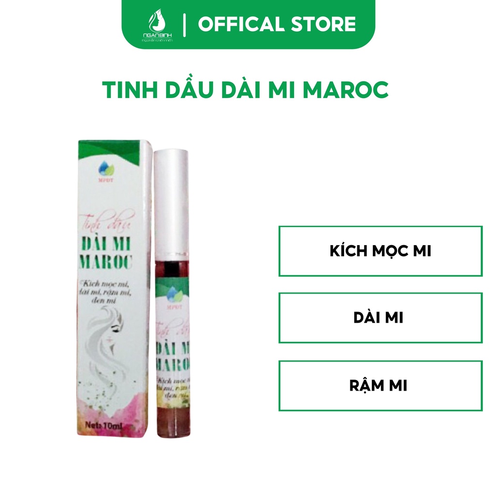Tinh Dầu Dưỡng Dài mi Maroc, Kích thích mọc lông mi, rậm lông mày, Mọc lông mày, Mọc dày mi Marroc