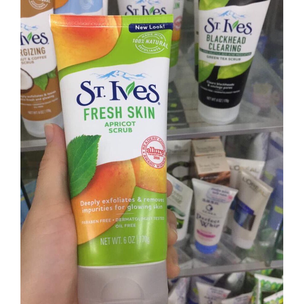 SỮA RỬA MẶT St.Ives Fresh Skin Apricot Scrub XANH LÁ