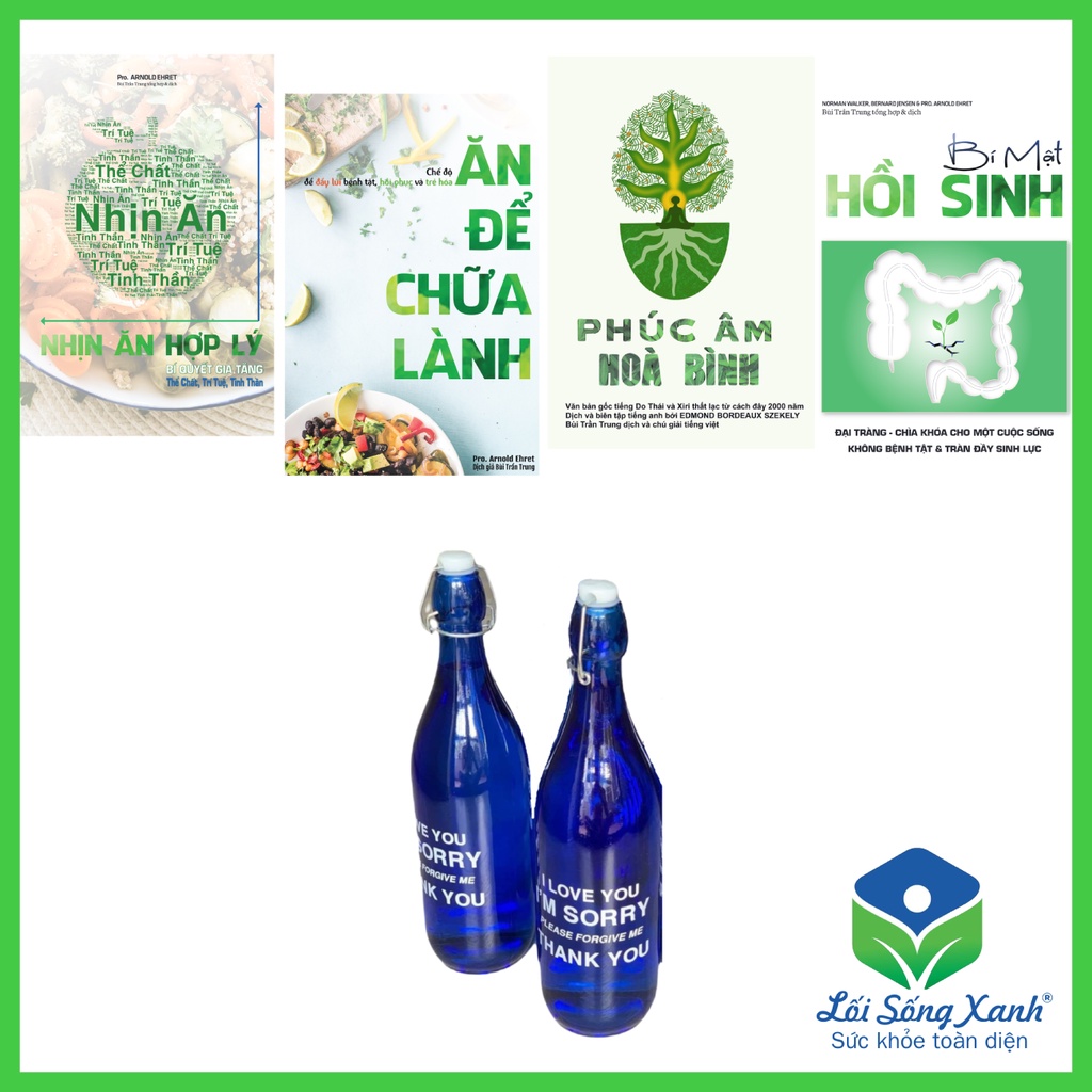 Combo bộ 4 chuẩn bị +  2 Chai Thuỷ Lam cho Lối Sống Xanh - Sức khỏe toàn diện