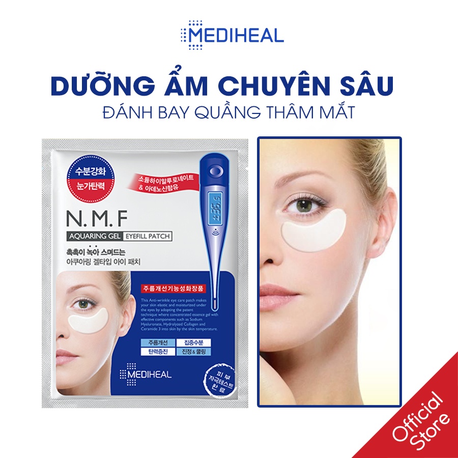 ặt Nạ Cấp Ẩm Cho Vùng Mắt Mediheal N.M.F Aquaring Gel Eye Fill Patch Hộp 5 Miếng