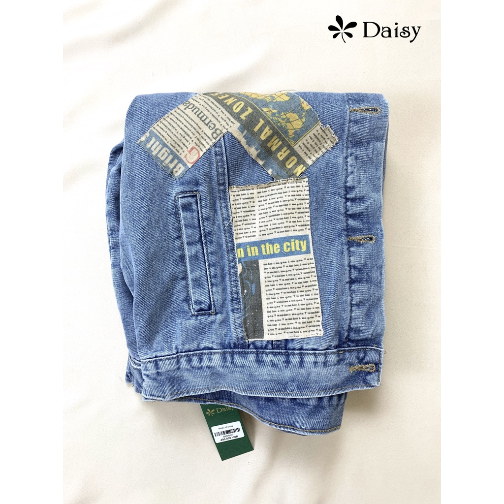 Áo khoác bò siêu cool phong cách báo chí Daisy