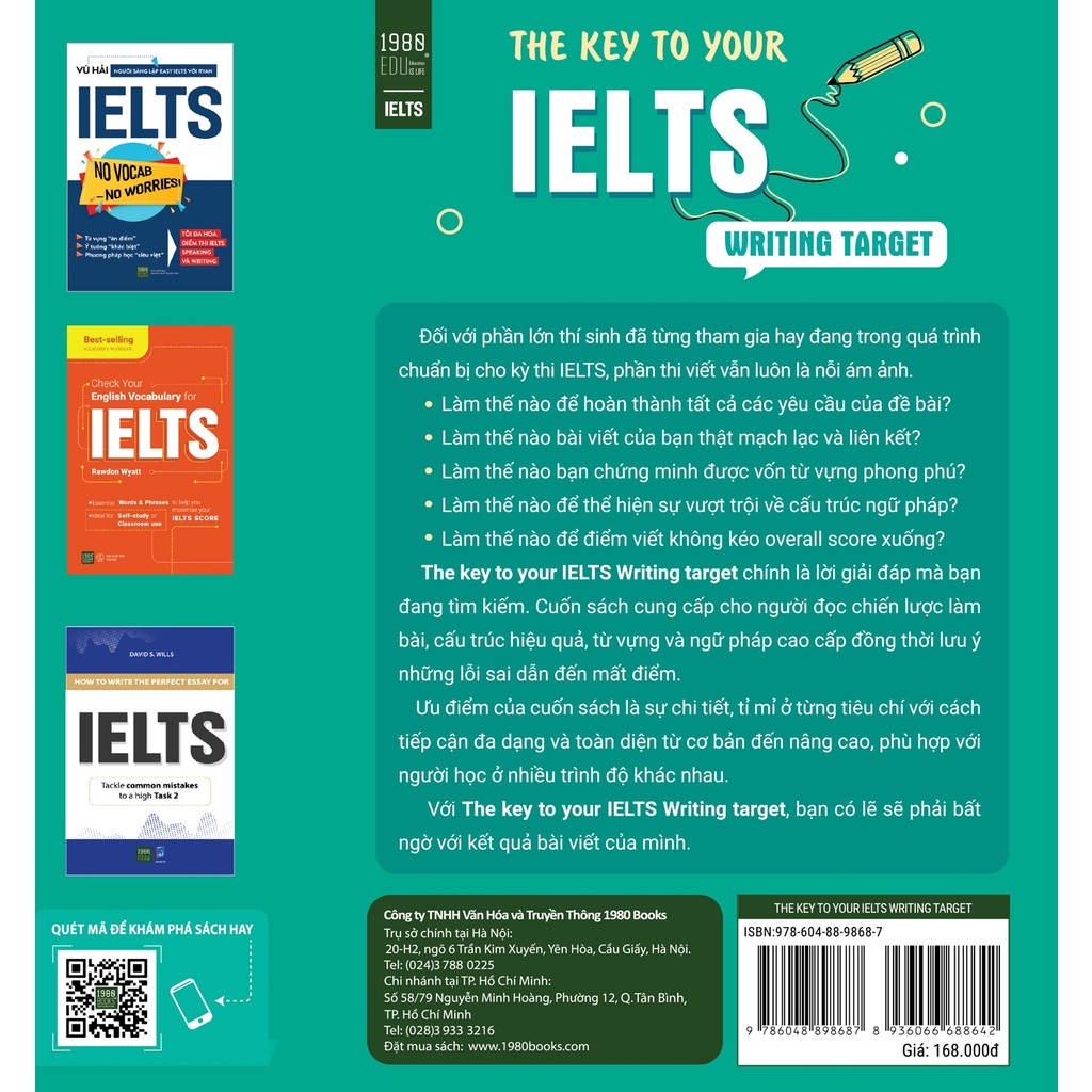 Sách - The Key To Your Ielts Writing Target (Dan Berns, Phạm Á Phi - 1980)