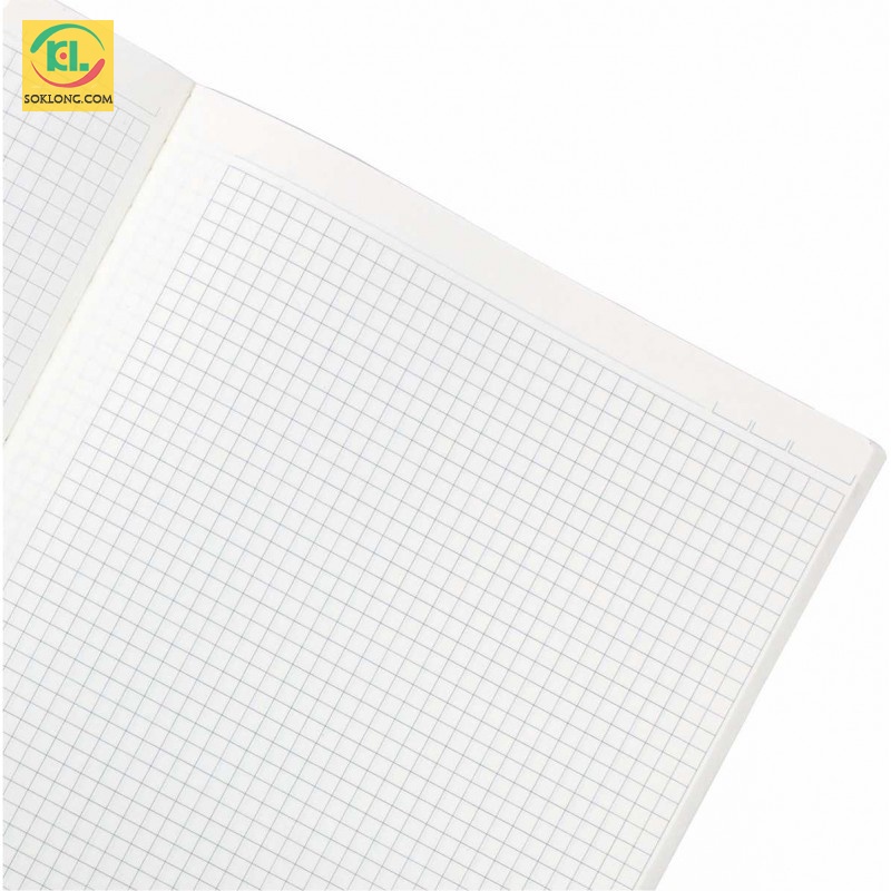 Sổ may dán gáy A4 Caro Math Notebook Klong 200 trang học toán tiện lợi MS988