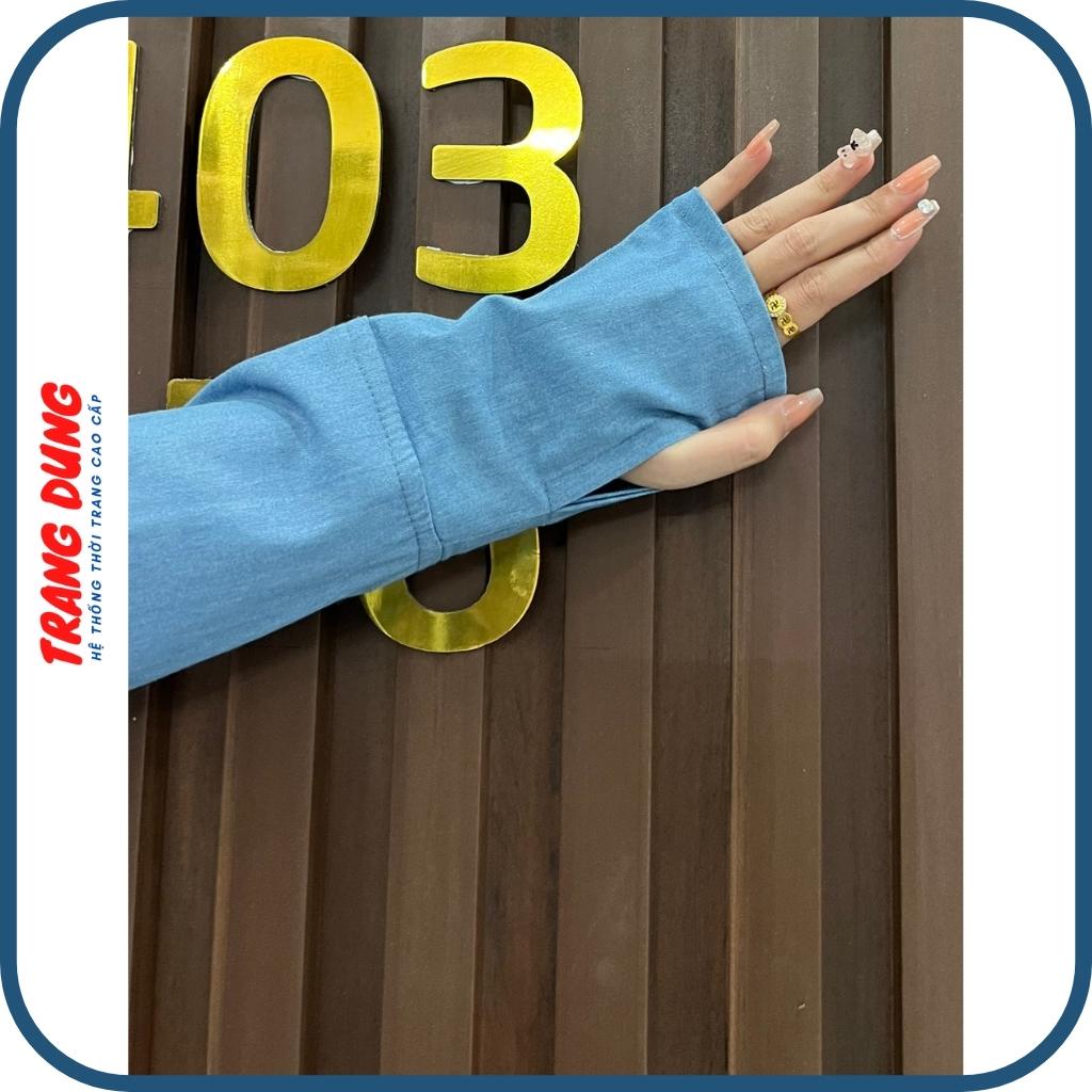 Áo chống nắng nữ toàn thân Trang Dung chất vải Bò Giấy 2 lớp cao cấp dáng váy xòe dài che kín chân thoáng mát, an toàn.