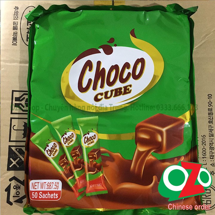 Thanh 5 viên kẹo choco cube HongKong