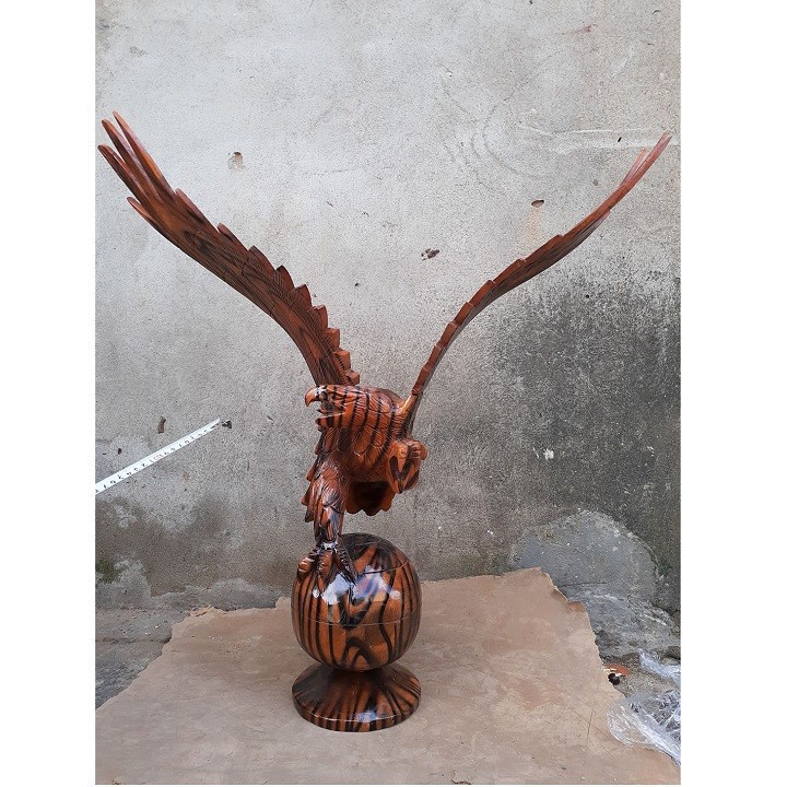 Tượng đại bàng gỗ xa cu cao 65cm