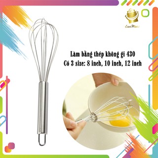 Cây Đánh Trứng Cầm Tay inox: Một dụng cụ đánh trứng (phới đánh trứng) cầm tay tiện dụng, không gỉ sét, bền tại Lavimart