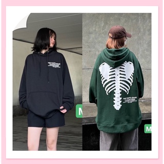Áo Hoodie Mũ 2 Lớp bộ xương, áo hoodie trần bông form rộng chất nỉ cotton cao cấp