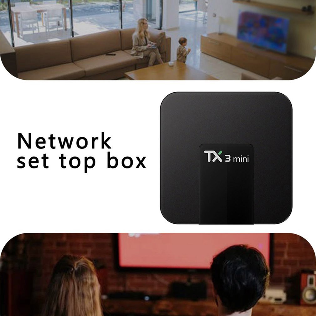 Bộ giải mã mạng Hộp TV mini TX3 2GB + 16GB / Android TV 9.0, Wifi AC, Bluetooth 4.1, phiên bản 2021 /TX3 Mini TV BOX