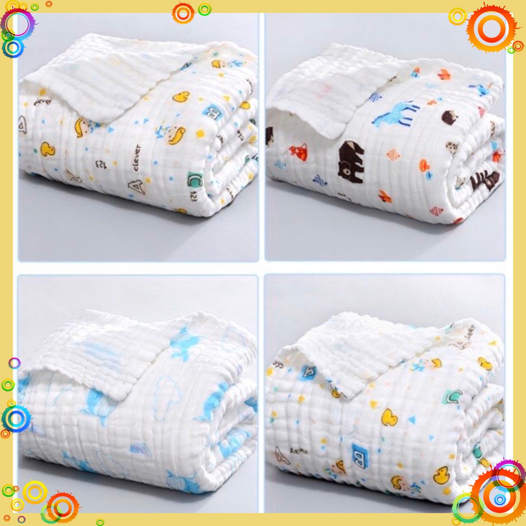 [RẺ VÔ ĐỊCH] Khăn xô Muslin Swaddle Organic 100% Cotton (120 x 120 cm)