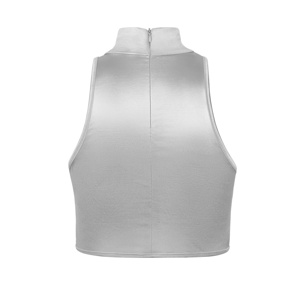 Áo Tank Top Cổ Cao Màu Trơn Thời Trang Cho Nữ