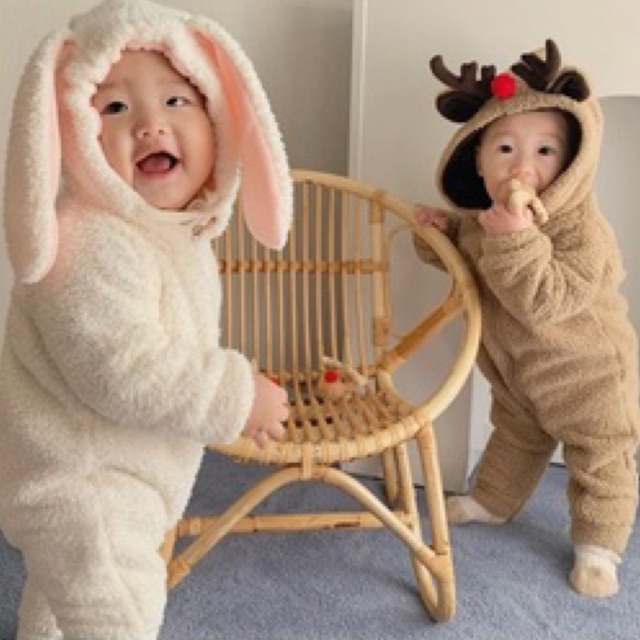 Body suit phao lông ấm cho bé 2hand