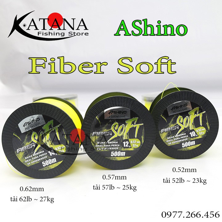 Cước Câu Ashino Fiber Soft 500m - Cước câu bạo lực - tải cá lớn