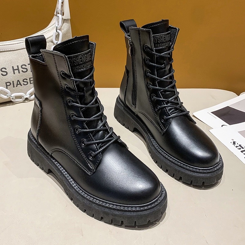 Giày bốt nữ cao cổ , boot cao cổ da cao cấp đế cao 5cm tôn dáng cực chất và sang J238