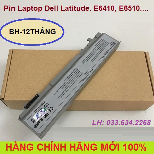 Pin Laptop Dell Iatitude E6400, E6410, E6500, E6510, E8400 6400, 6410, 6500, 6510, 8400 6Cell