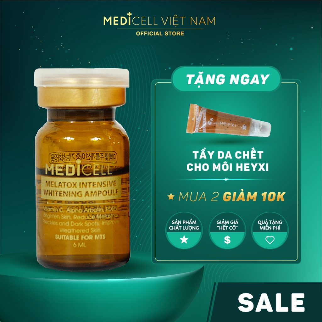 Tế bào gốc giảm nám, tàn nhang Melatox Medicell, tái tạo, phục hồi và làm đều màu da - Lọ 6ml
