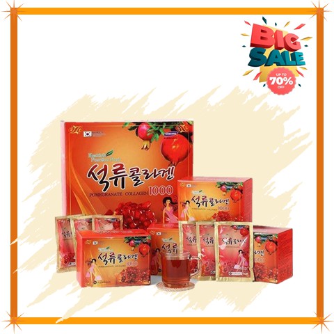 Nước Lựu Collagen Cao Cấp Hàn Quốc, Hộp 30 gói