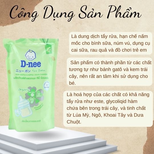 nước rửa bình sữa Dnee Organic 600ml ( chuẩn Thái Lan )