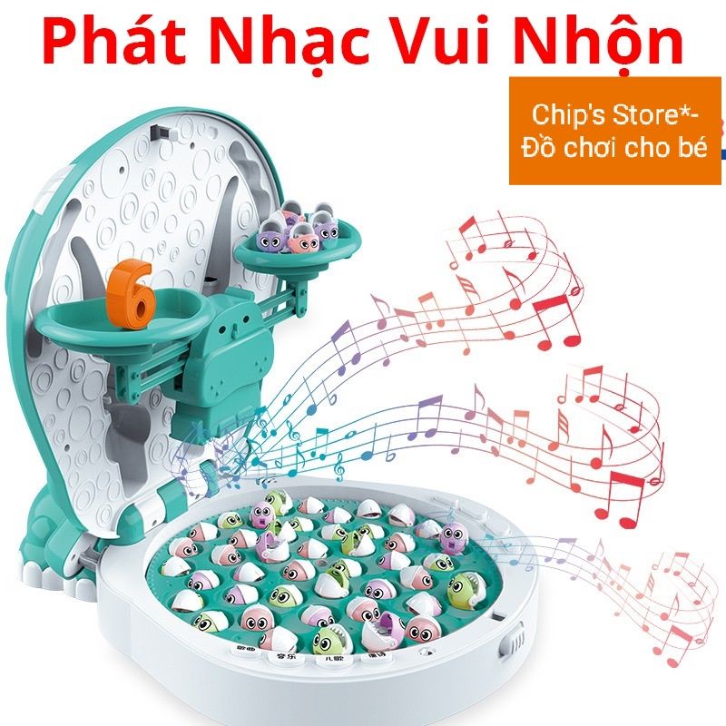 Bộ đồ chơi câu cá hà mã toán học 4in1 cho bé