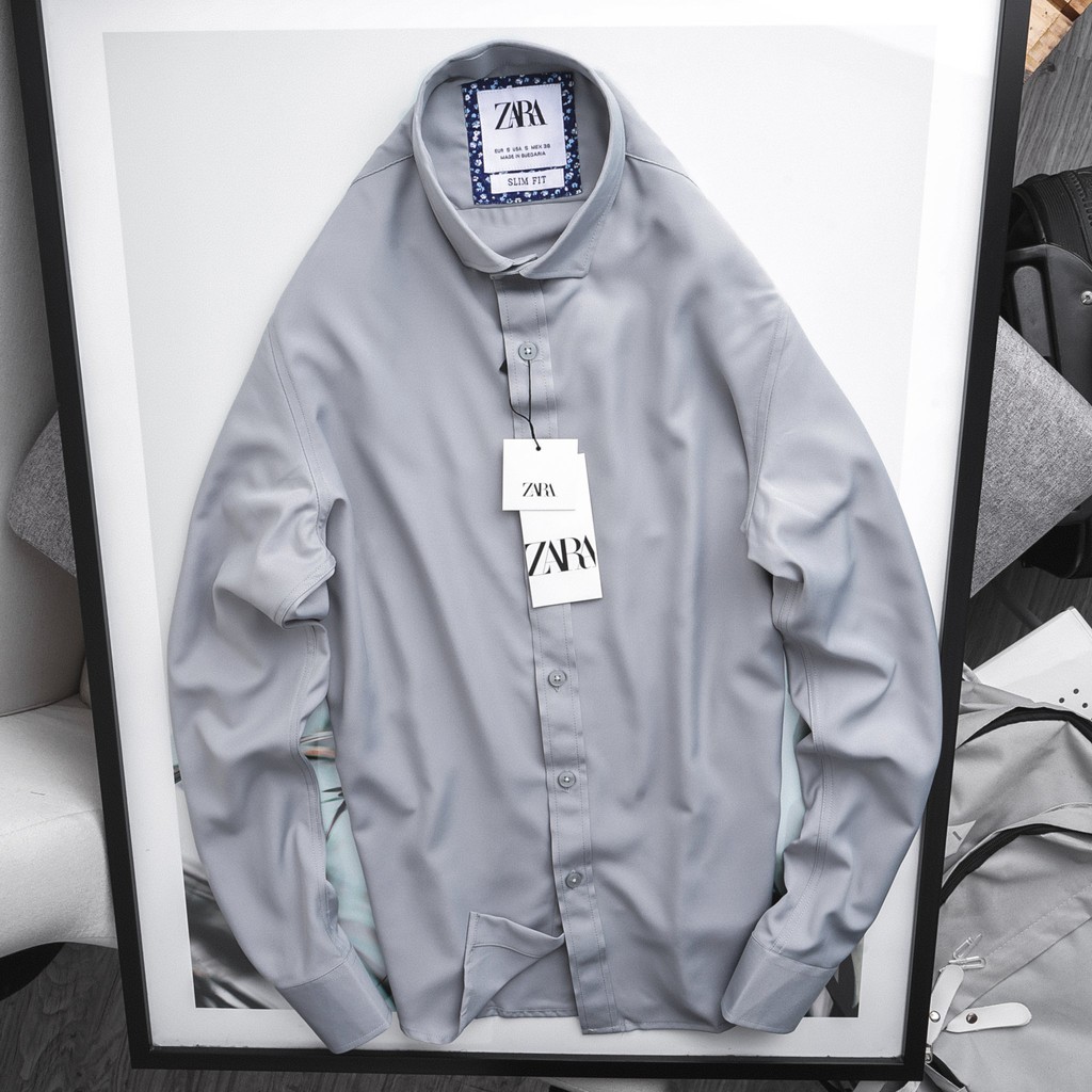 [FREESHIP] Áo sơ mi trơn [ZARA][PHỐI CỔ] cực đẹp,chất vải siêu mịn, siêu mát, không nhăn | BigBuy360 - bigbuy360.vn