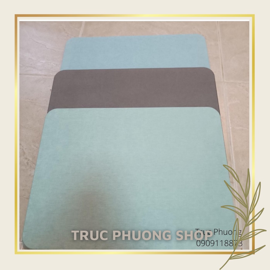 >Thảm đá siêu thấm, siêu hút nước nhà tắm hàng cao cấp kích thước 30x40cm tặng kèm miếng nhám vệ sinh thảm