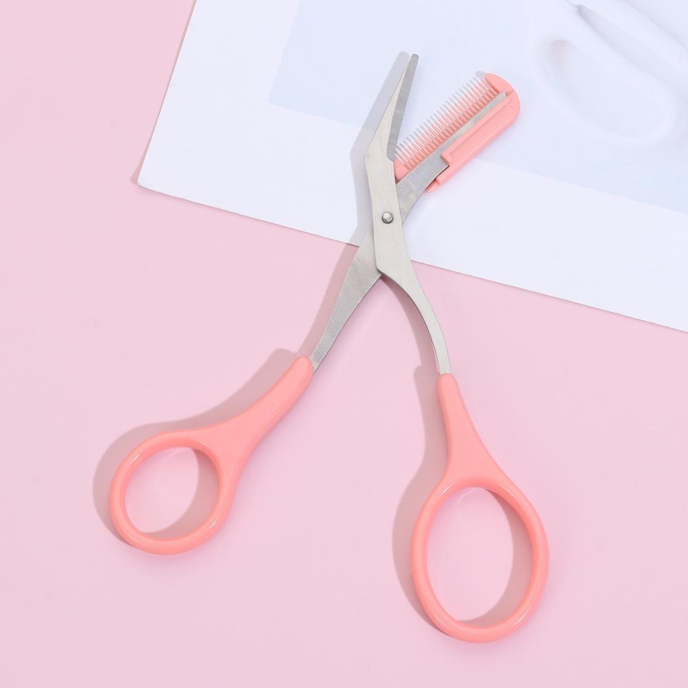 Bộ 2 / 4 / 6 Kéo Cắt Tỉa Lông Mày Trang Điểm Làm Đẹp Kèm Lược