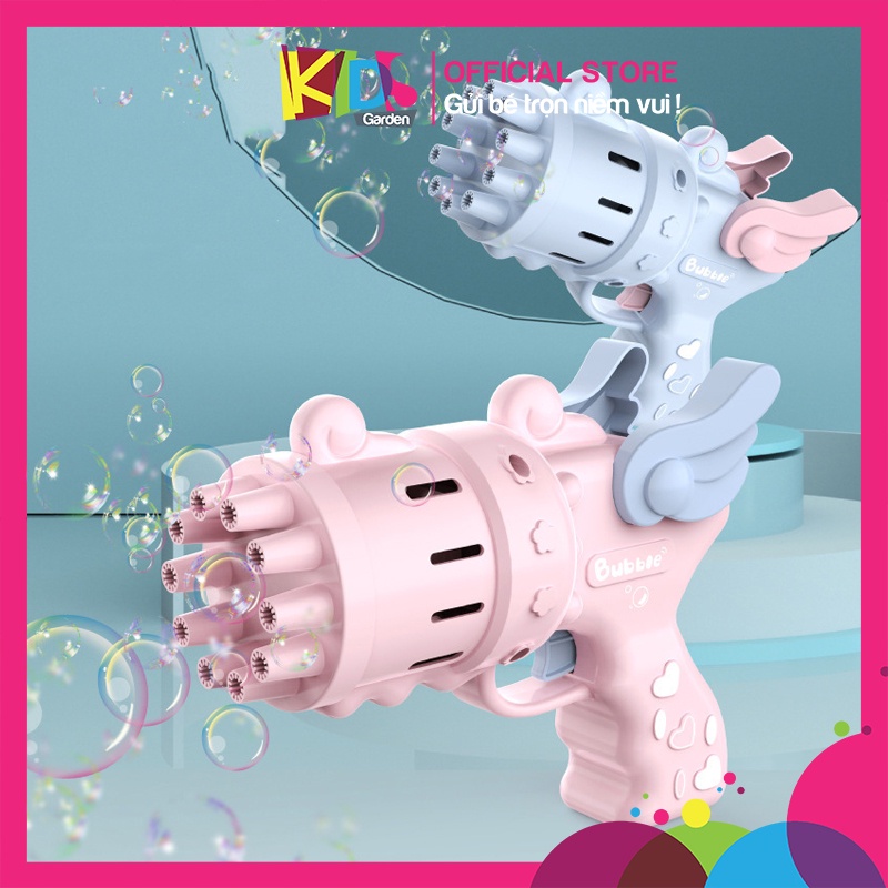 Súng bắn bong bóng xà phòng đồ chơi máy bắn bong bóng tự động siêu mạnh cho trẻ DCVD08-SUNG10N KIDS GARDEN