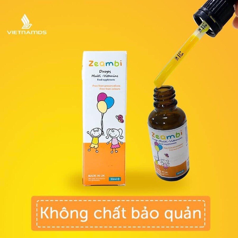 Vitamin Zeambi 30ml cho trẻ 6 tháng tuổi Từ Anh Quốc