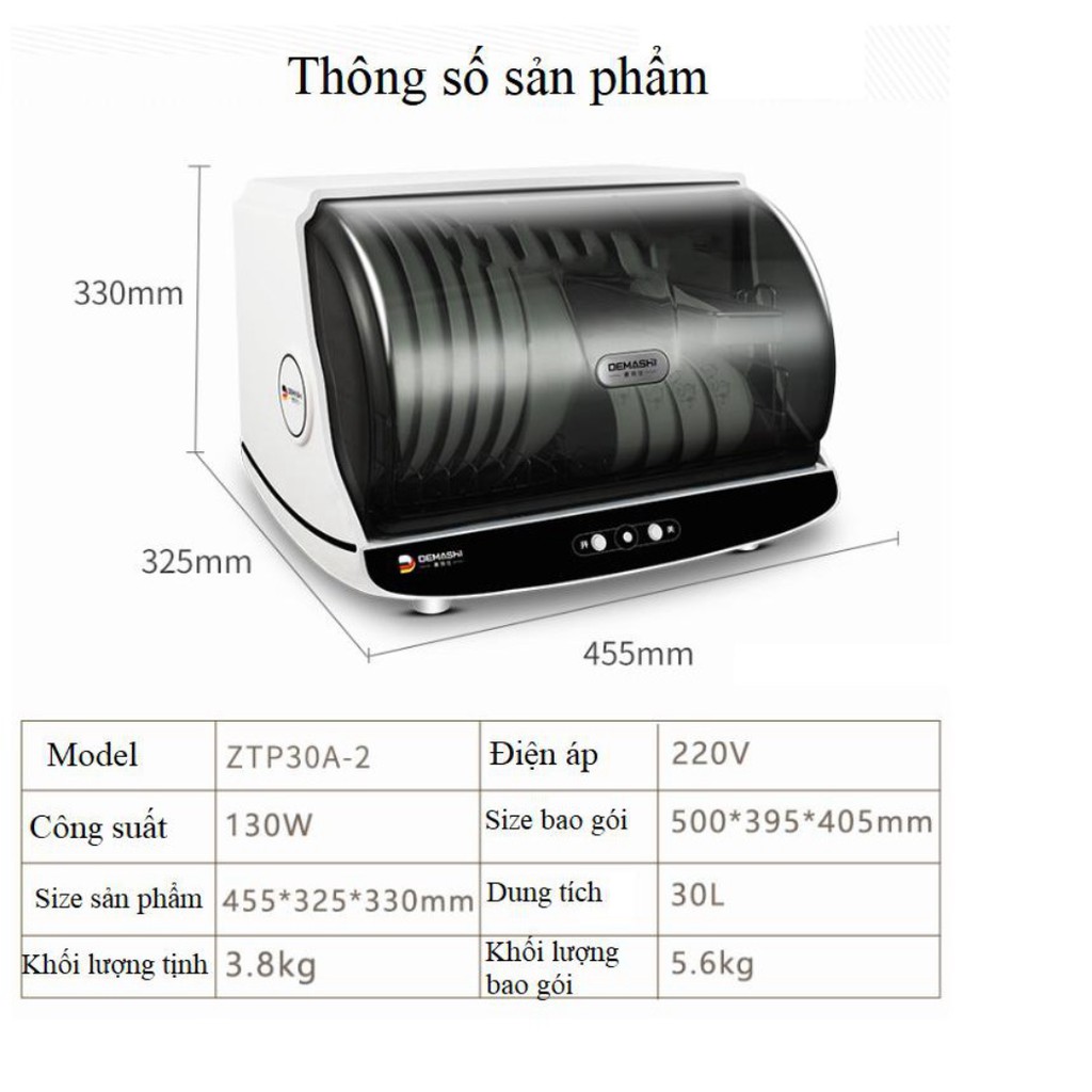 Máy sấy chén dĩa Demas™️ Germany