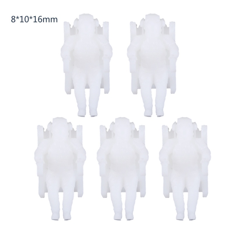 Set 5 Mô Hình Phi Hành Gia Mini Bằng Nhựa Resin Sáng Tạo DIY