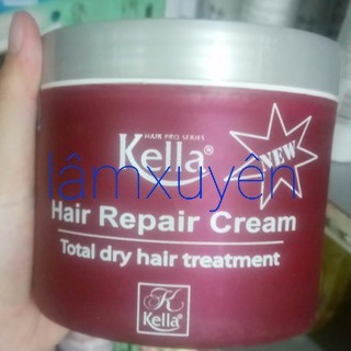 Hấp dầu kem ủ tóc ⚡ SIÊU HOT⚡ Kella New Đỏ nắp xám cực thơm mềm bóng mượt giữ màu phục hồi tóc khô xơ hư tổn
