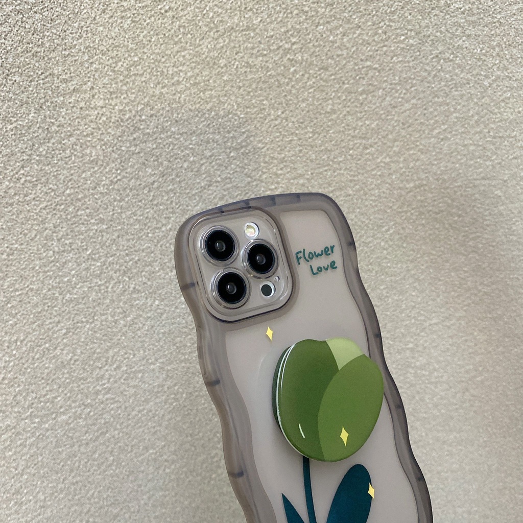 Ốp Điện Thoại Hình Hoa Tulip 3D Chống Sốc Thời Trang Cho iPhone 14 / 13 / 12 / 11 / X / 8 / 7P