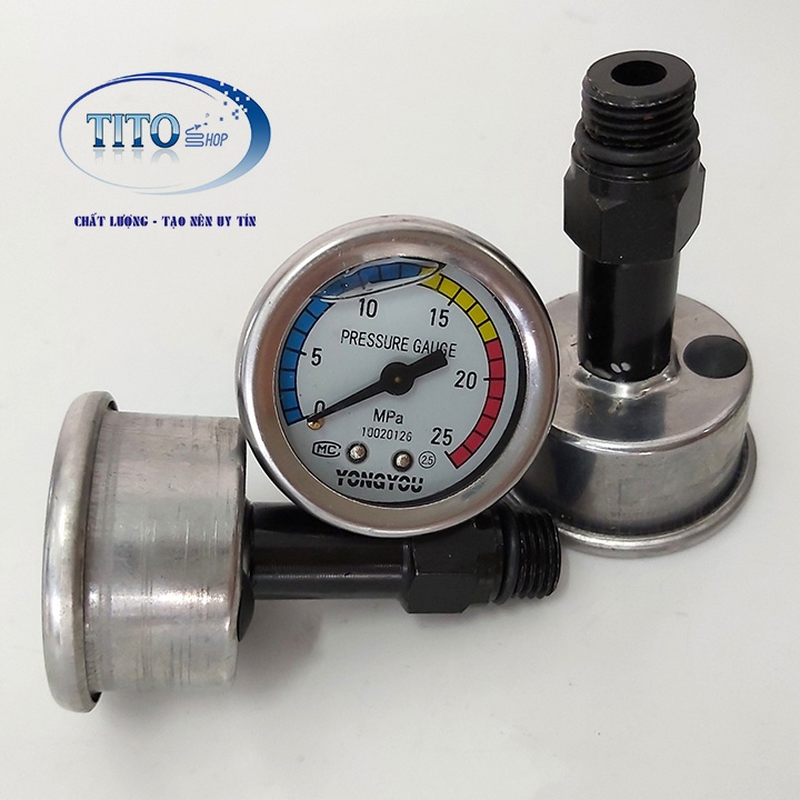 Đồng hồ đo áp lực nước máy xịt rửa cao áp - Phụ kiện máy rửa xe
