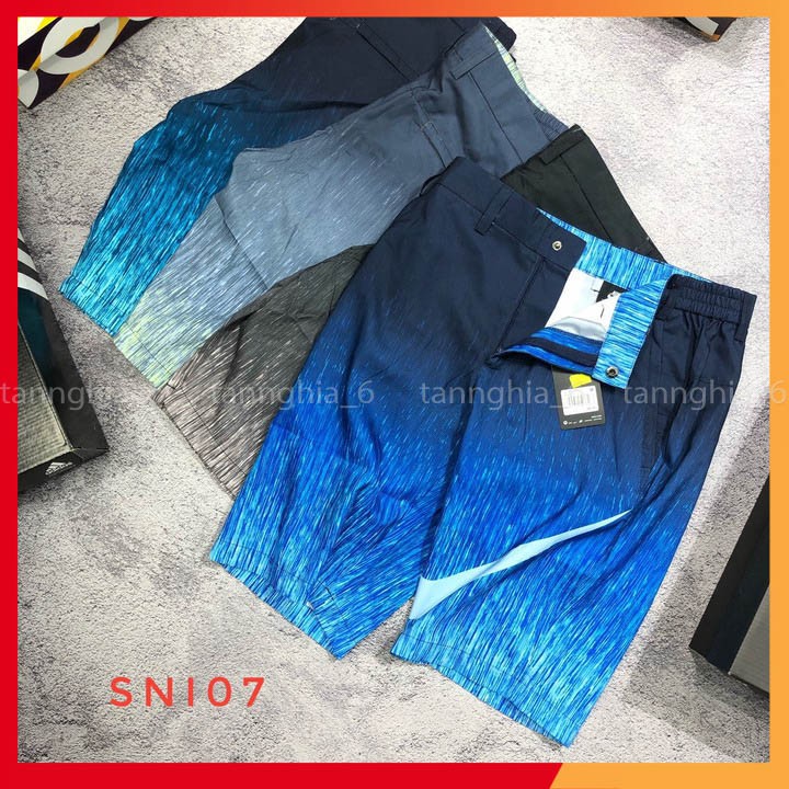 Quần short thể thao nam cạp cúc vải gió 3 túi khóa vnxk xịn SNI07