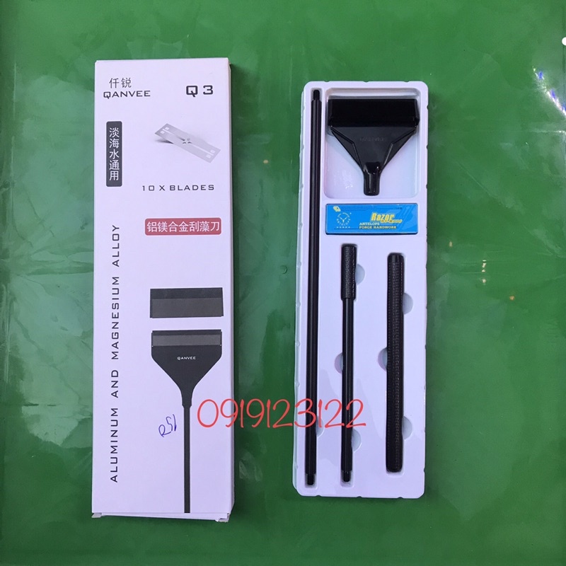 Bộ Cạo Rêu Inox Cao Cấp Qanvee 55cmQ1, 66cmQ3