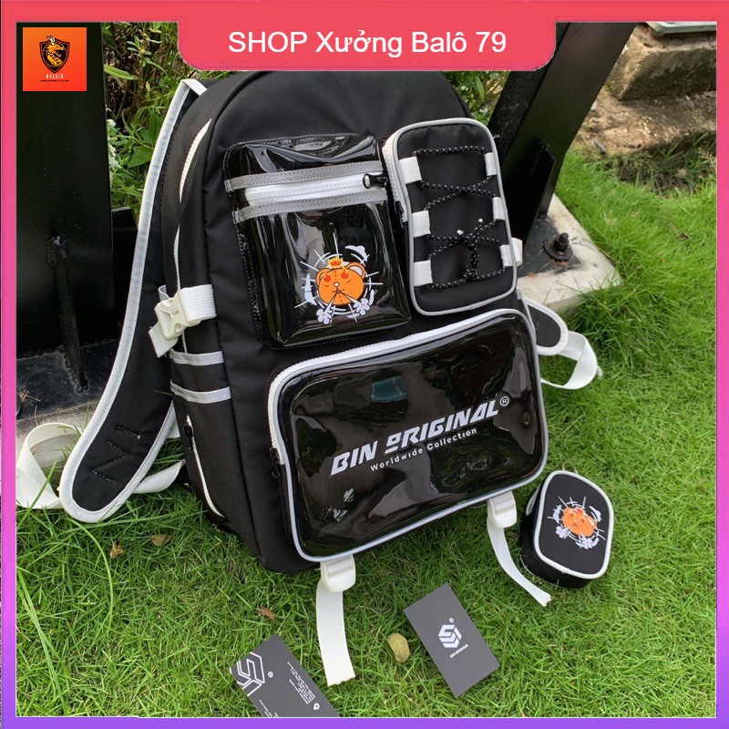 Balo đi học BINS3 Unisex Balo thời trang nam nữ ss3 Bin original BINS3