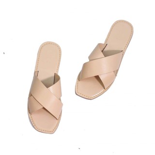 DÉP DA CAO CẤP QUAI CHÉO - ly kho giày xinh vnxk