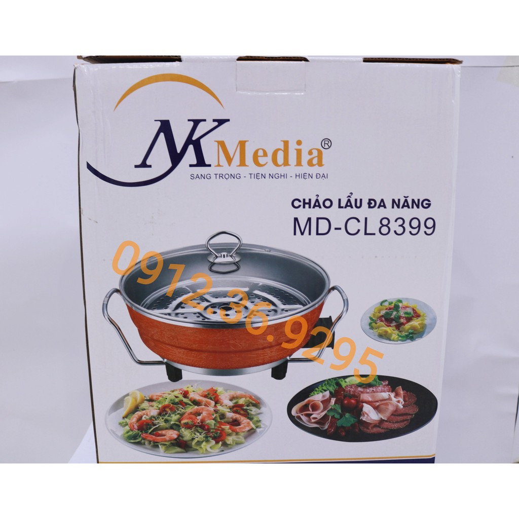 [Mã ELHADEV giảm 4% đơn 300K] NỒI LẨU ĐIỆN ĐA NĂNG NK MEDIA (FUJIKA) CAO CẤP DUNG TÍCH 3.5 LÍT