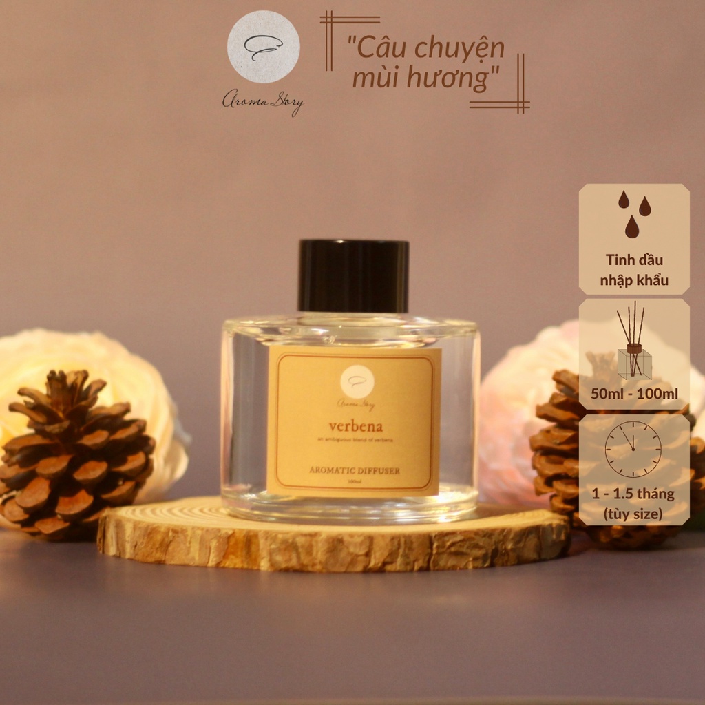 Tinh Dầu Khuếch Tán Aroma Story Hương Cỏ Tiên Thảo Verbena Size 50ml/100ml