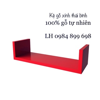 Kệ gỗ treo tường 1 chữ U chống nước tuyệt đối
