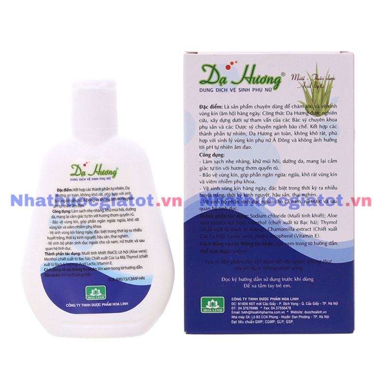 [100ml] Dung Dịch Vệ Sinh Phụ Nữ Dạ Hương Tươi Mới - LÔ HỘI