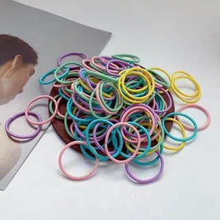 Set 100 Dây Cột Tóc Mini Sắc Màu Cho Bé Kèm Túi Zip Xinh Xẻo
