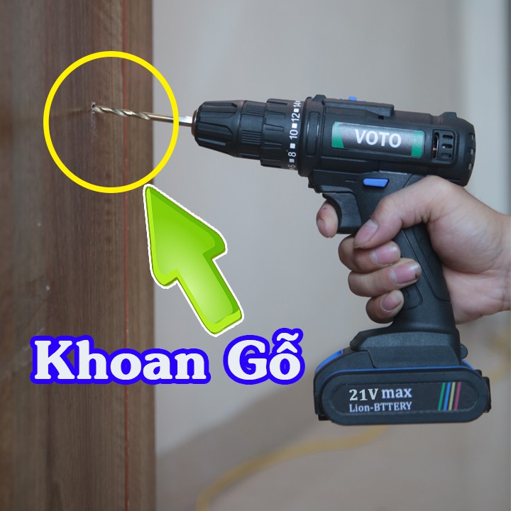 Khoan Pin 21V Chính Hãng Hộp Nhựa Cao Cấp