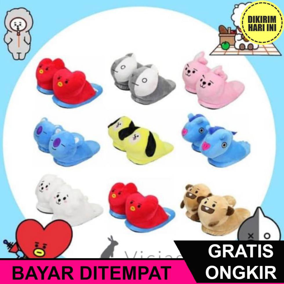 Dép Bông Hình Nhân Vật Bt21 Hàn Quốc Ja3105 San02 - Hàn Quốc