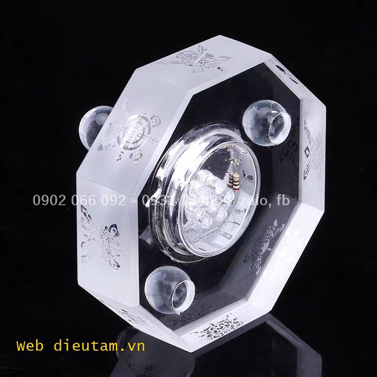 Đế đèn led bát giác co hình bát bảo cát tường