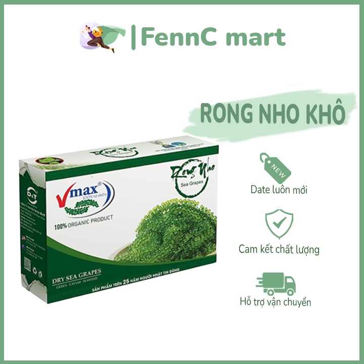 Rong Nho Khô 🥝FREESHIP🥝 Rong nho tách nước hiệu Vmax 220G