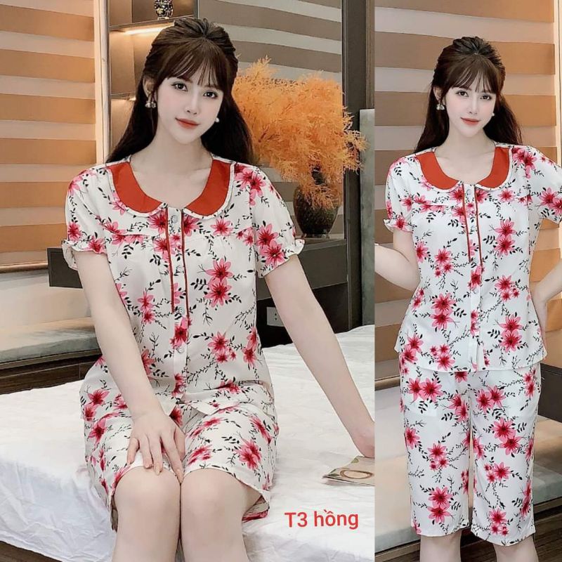 Đồ bộ mặc nhà đồ ngủ sát nách cổ bèo