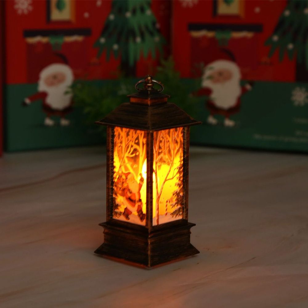 Đèn lồng LED họa tiết ông già noel/tuần lộc trang trí giáng sinh